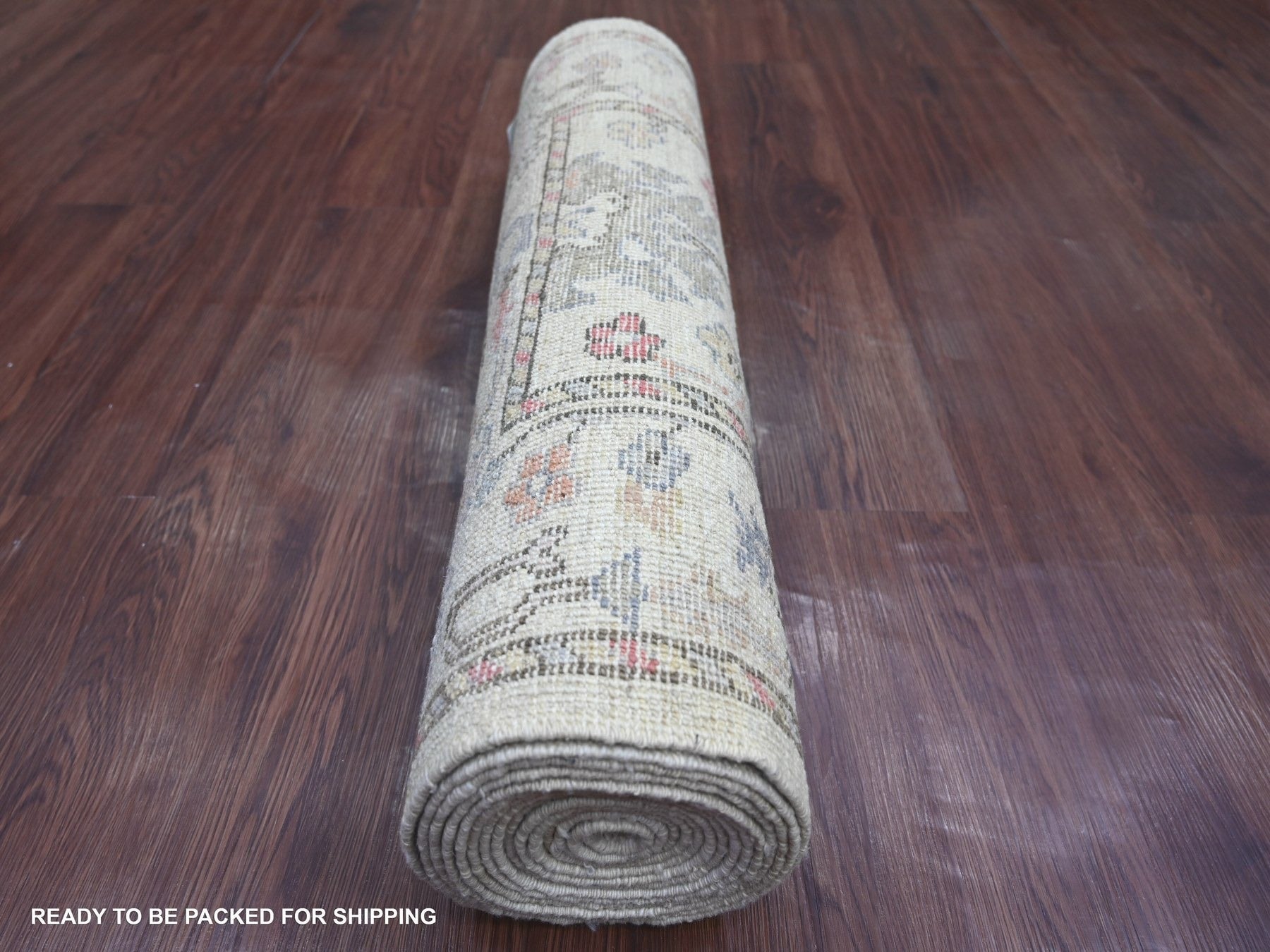 Oushak Oushak hand-knotted wool runner in Ivory, 2'8" x 15'7" — SKU O022410 (view 4)