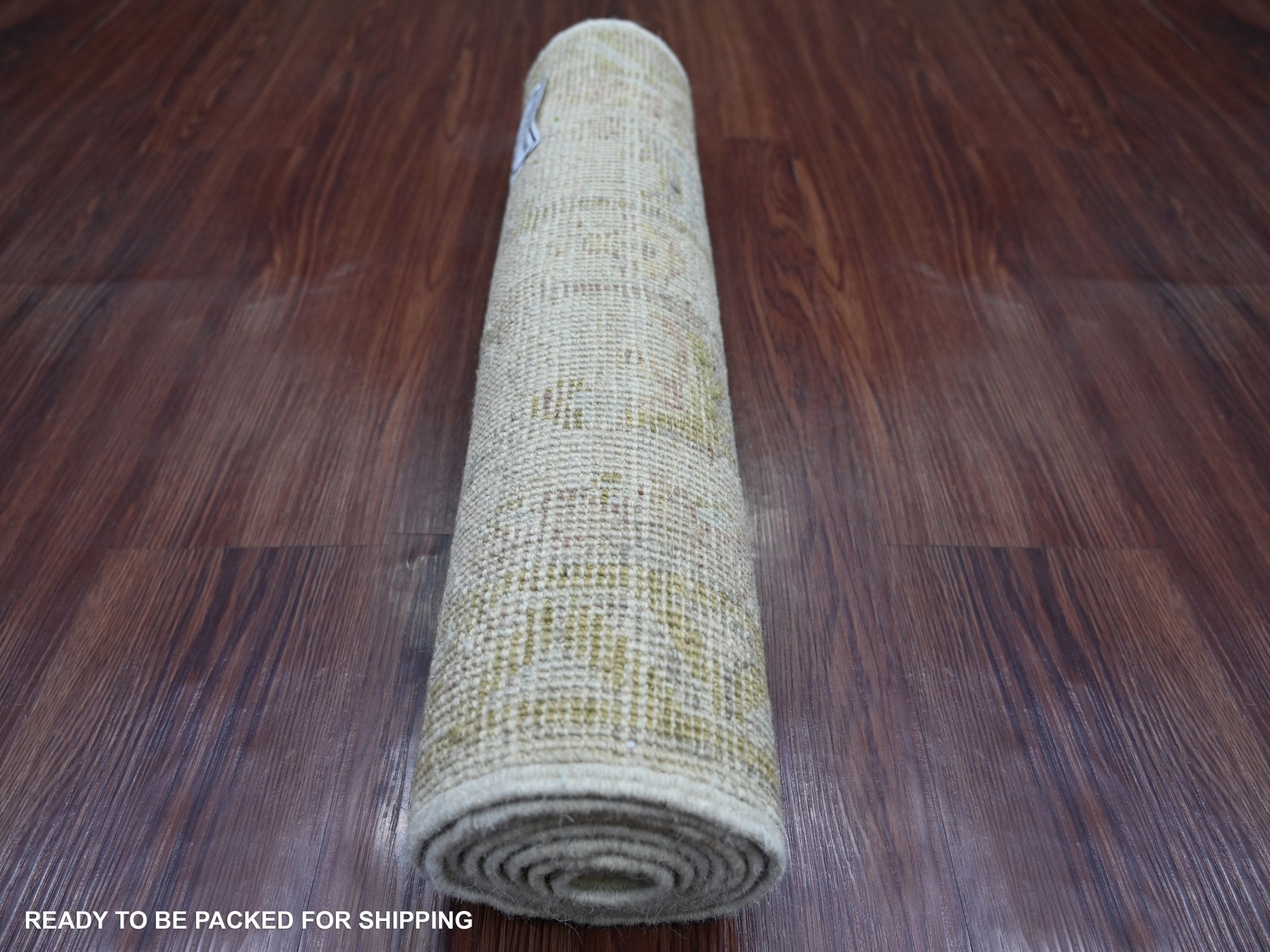 Oushak Oushak hand-knotted wool runner in Gray & Gold, 1'11" x 5'11" — SKU O022412 (view 4)
