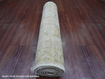 Oushak Oushak hand-knotted wool runner in Gray & Gold, 1'11" x 5'11" — SKU O022412 (view 4)