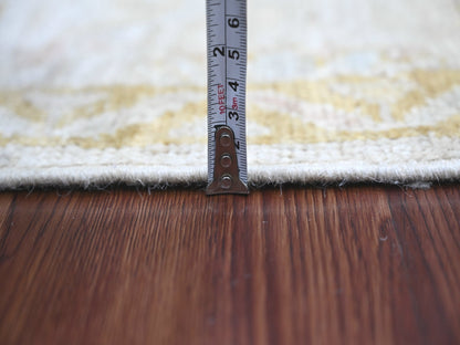 Oushak Oushak hand-knotted wool runner in Gray & Gold, 1'11" x 5'11" — SKU O022412 (view 5)