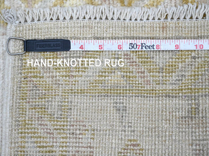 Oushak Oushak hand-knotted wool runner in Gray & Gold, 1'11" x 5'11" — SKU O022412 (view 6)