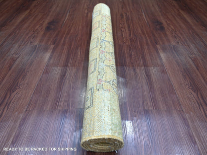 Brown 3'1" x 4'11" Tribal & Geometric Hand knotted Wool Rug - Sku: O022414