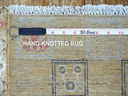 Brown 3'1" x 4'11" Tribal & Geometric Hand knotted Wool Rug - Sku: O022414