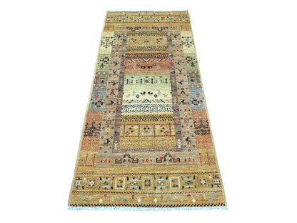 Brown 2'9" x 5'10" Tribal & Geometric Hand knotted Wool Rug - Sku: O022415