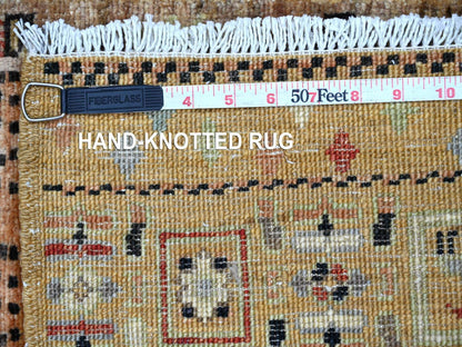 Brown 2'9" x 5'10" Tribal & Geometric Hand knotted Wool Rug - Sku: O022415