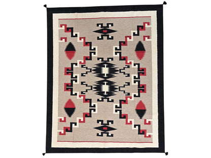 Brown 8'1" x 10'2" Flat Weave Hand woven Wool Rug - Sku: O02241