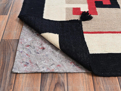 Brown 8'1" x 10'2" Flat Weave Hand woven Wool Rug - Sku: O02241