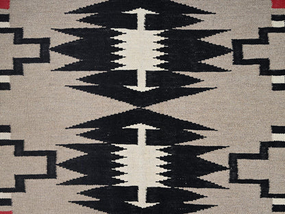 Brown 8'1" x 10'2" Flat Weave Hand woven Wool Rug - Sku: O02241
