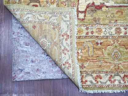 Green 7'11" x 10'0" Tribal & Geometric Hand knotted Wool Rug - Sku: O022429