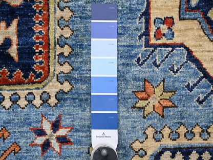 Blue 8'2" x 9'11" Kazak Hand knotted Wool Rug - Sku: O022436