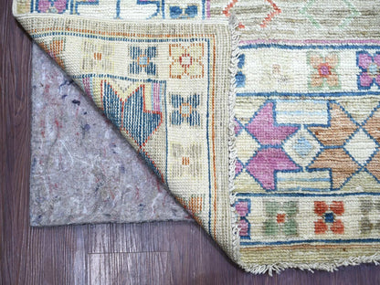 Green 9'0" x 11'6" Tribal & Geometric Hand knotted Wool Rug - Sku: O022437
