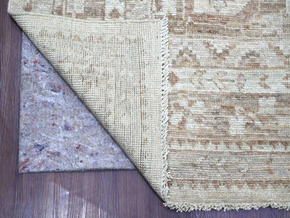Tribal & Geometric hand-knotted wool rug in Gray & Brown, 7'10" x 9'10" — SKU O022438 (view 4)