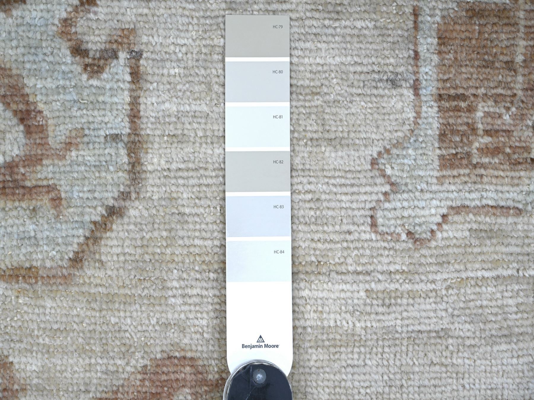 Tribal & Geometric hand-knotted wool rug in Gray & Brown, 7'10" x 9'10" — SKU O022438 (view 7)