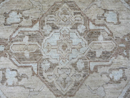 Tribal & Geometric hand-knotted wool rug in Gray & Brown, 7'10" x 9'10" — SKU O022438 (view 8)