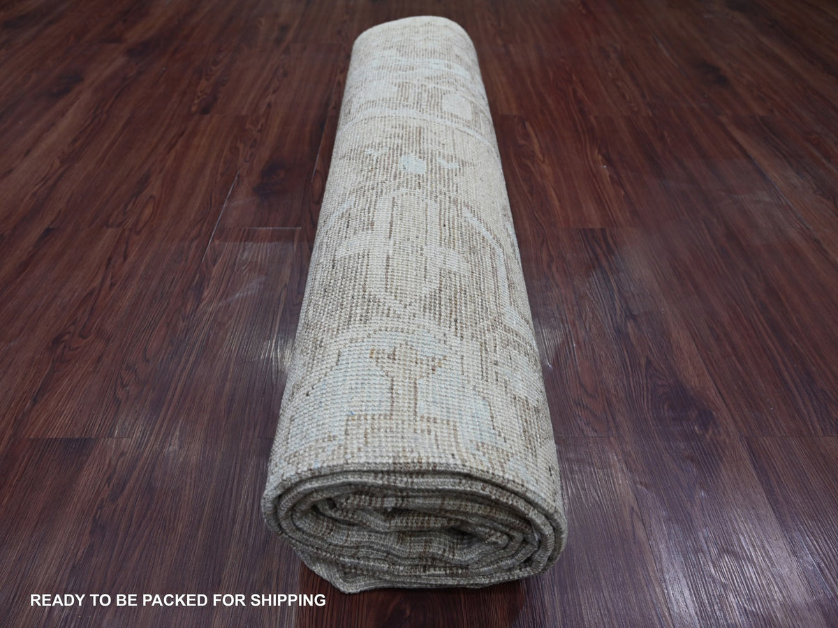 Tribal & Geometric hand-knotted wool rug in Gray & Brown, 7'10" x 9'10" — SKU O022438 (view 9)