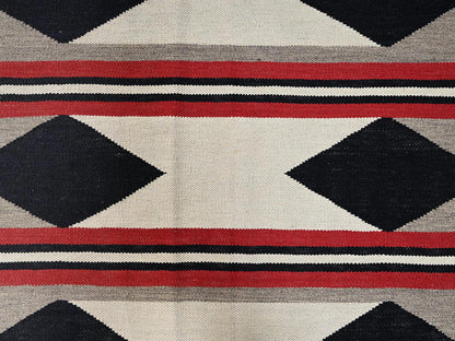 Brown 8'2" x 10'0" Flat Weave Hand woven Wool Rug - Sku: O02243