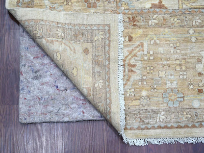 Grey 9'0" x 11'9" Oushak And Peshawar Hand knotted Wool Rug - Sku: O022440