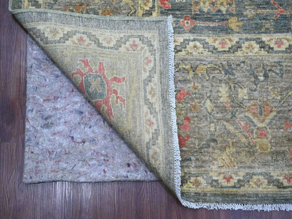 Grey 8'11" x 12'2" Oushak And Peshawar Hand knotted Wool Rug - Sku: O022442