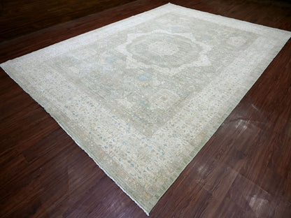 Green 10'1" x 13'9" Mamluk Hand knotted Wool Rug - Sku: O022444