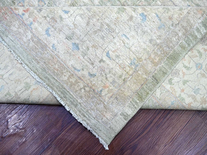 Green 10'1" x 13'9" Mamluk Hand knotted Wool Rug - Sku: O022444
