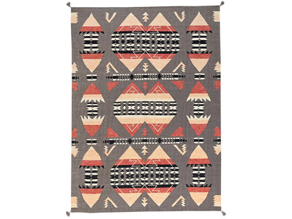 Green 8'11" x 12'1" Flat Weave Hand woven Wool Rug - Sku: O02244