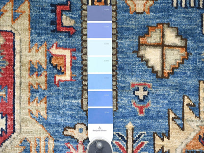 Blue 9'1" x 11'9" Tribal & Geometric Hand knotted Wool Rug - Sku: O022453