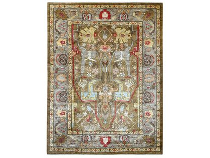 Brown 9'2" x 11'11" Tribal & Geometric Hand knotted Wool Rug - Sku: O022458