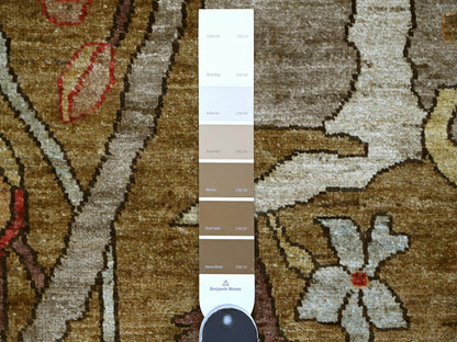 Brown 9'2" x 11'11" Tribal & Geometric Hand knotted Wool Rug - Sku: O022458