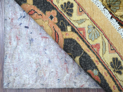 Brown 9'11" x 9'11" Oushak And Peshawar Hand knotted Wool Rug - Sku: O022461