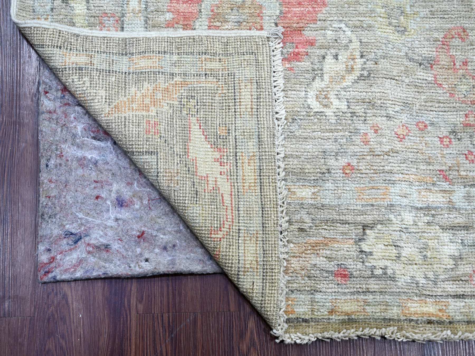 Oushak Oushak hand-knotted wool runner in Gray, 4'1" x 15'1" — SKU O022463 (view 2)