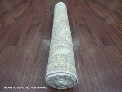 Oushak Oushak hand-knotted wool runner in Gray, 4'1" x 15'1" — SKU O022463 (view 4)