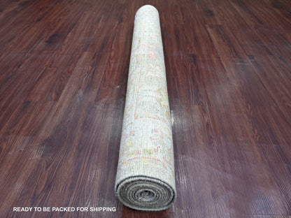 Oushak Oushak hand-knotted wool runner in Gray & Light Gray, 4'1" x 9'11" — SKU O022466 (view 4)