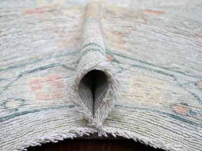 Blue 11'8" x 15'2" Oushak And Peshawar Hand knotted Wool Rug - Sku: O022468