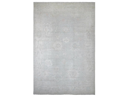 Oushak Oushak hand-knotted wool rug in Gray & Ivory, 11'9" x 18'6" — SKU O022469