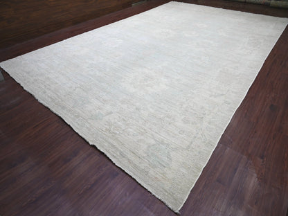 Oushak Oushak hand-knotted wool rug in Gray & Ivory, 11'9" x 18'6" — SKU O022469 (view 3)