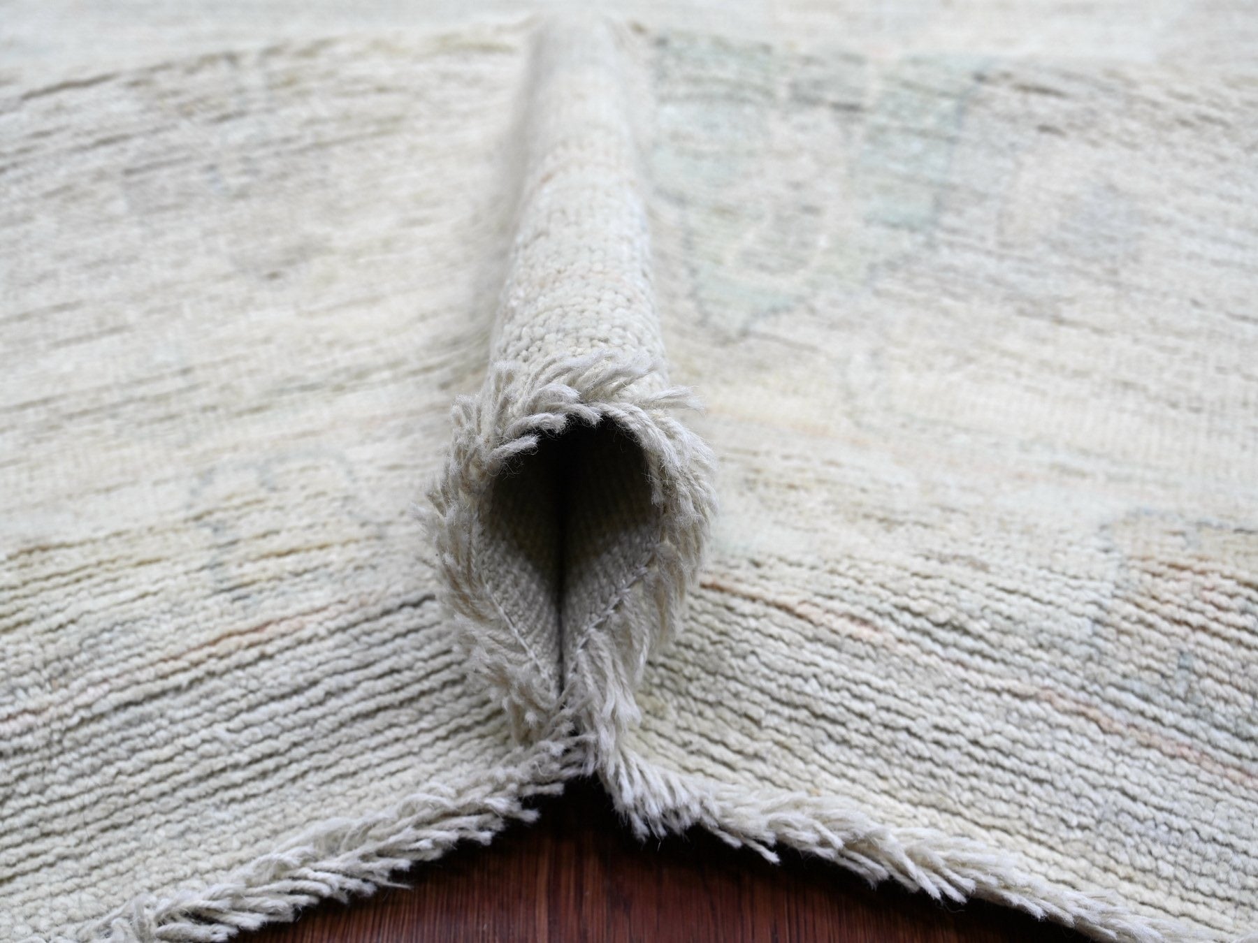 Oushak Oushak hand-knotted wool rug in Gray & Ivory, 11'9" x 18'6" — SKU O022469 (view 5)