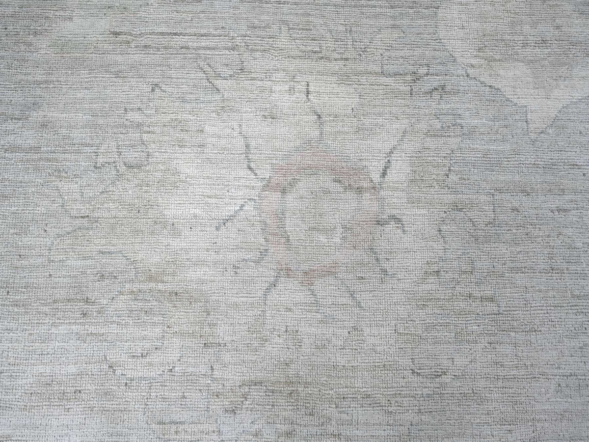 Oushak Oushak hand-knotted wool rug in Gray & Ivory, 11'9" x 18'6" — SKU O022469 (view 8)