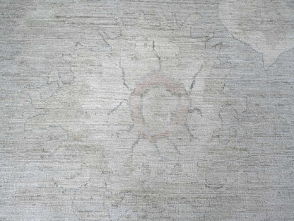 Oushak Oushak hand-knotted wool rug in Gray & Ivory, 11'9" x 18'6" — SKU O022469 (view 8)