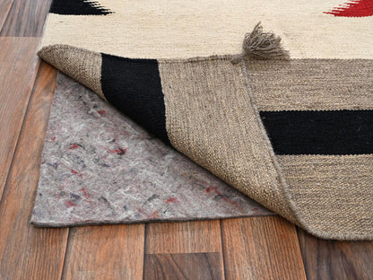 Brown 9'1" x 11'11" Flat Weave Hand woven Wool Rug - Sku: O02246