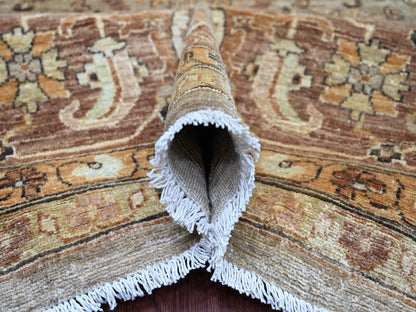 Peshawar Tribal & Geometric hand-knotted wool rug in Gray & Brown, 11'11" x 15'4" — SKU O022470 (view 5)
