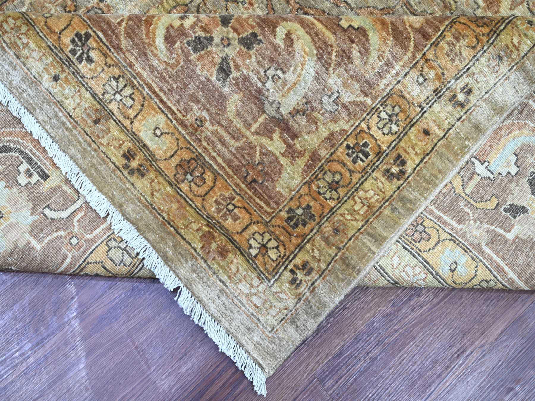 Peshawar Tribal & Geometric hand-knotted wool rug in Gray & Brown, 11'11" x 15'4" — SKU O022470 (view 6)