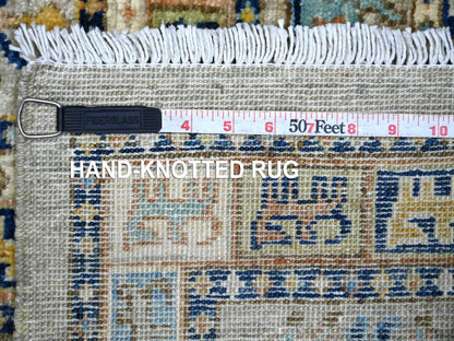 Grey 6'1" x 8'8" Oushak And Peshawar Hand knotted Wool Rug - Sku: O022481