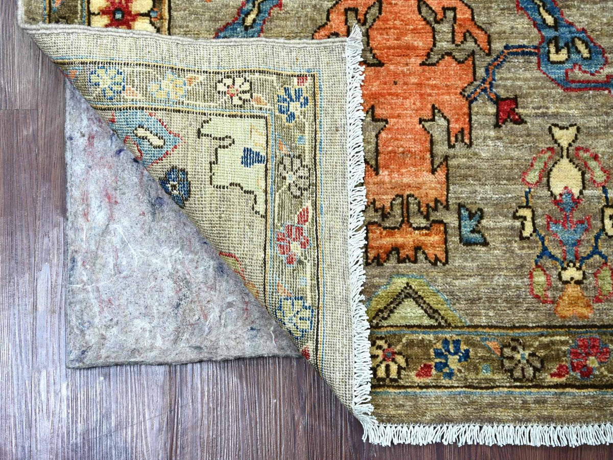 Heriz Tribal & Geometric hand-knotted wool rug in Gray & Brown, 2'11" x 4'9" — SKU O022482 (view 2)