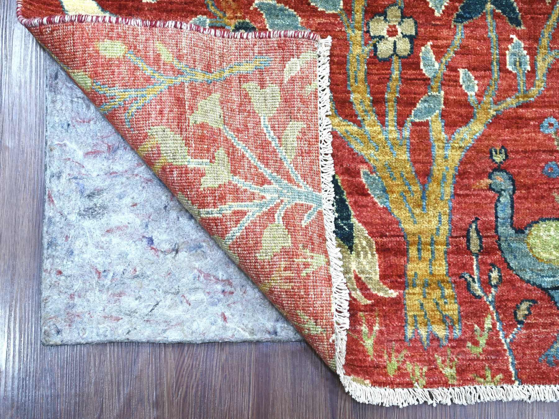 Peshawar Oushak hand-knotted wool runner in Red, 2'7" x 14'1" — SKU O022489 (view 2)