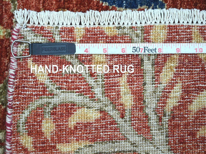 Peshawar Oushak hand-knotted wool runner in Red, 2'7" x 14'1" — SKU O022489 (view 6)
