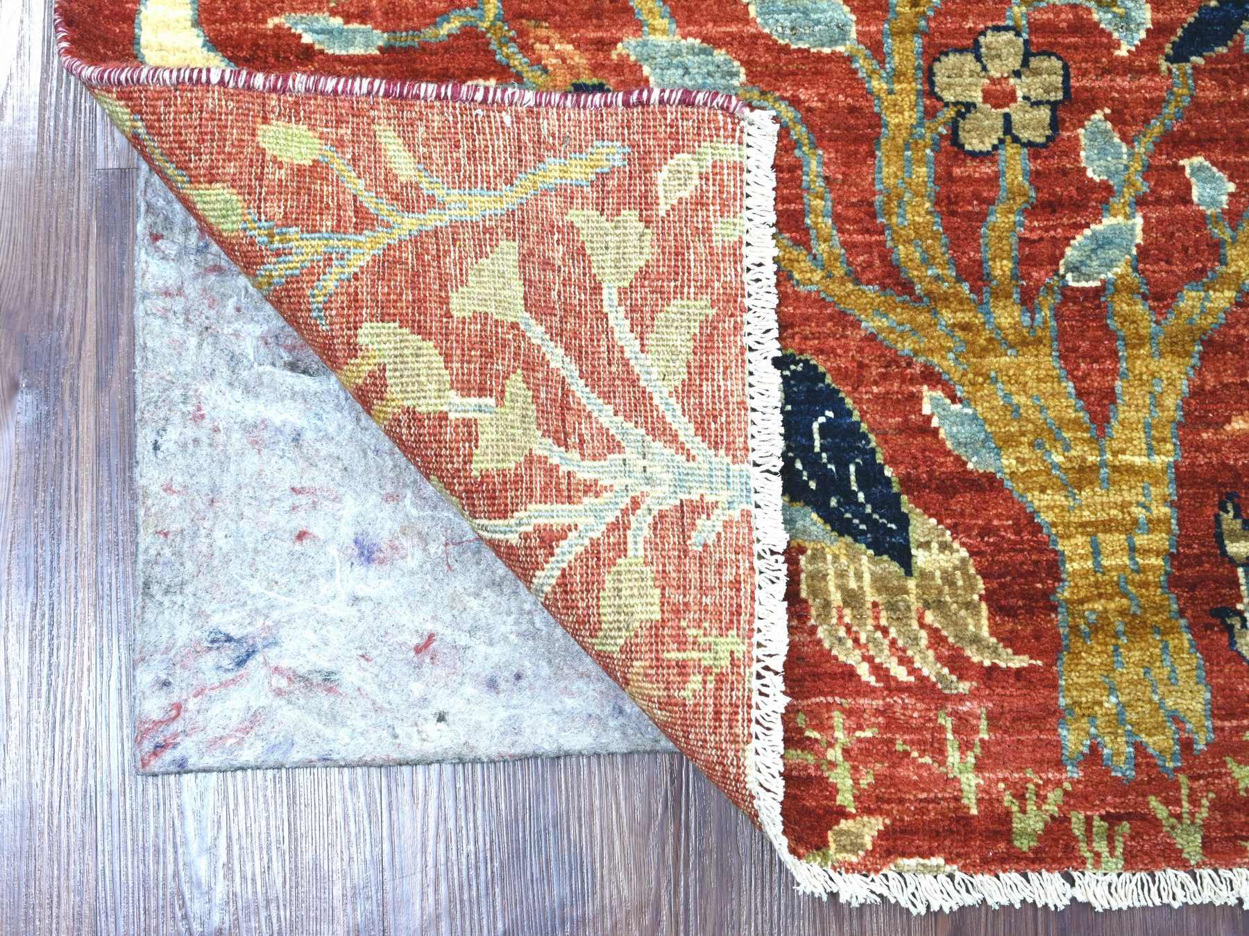 Peshawar Oushak hand-knotted wool runner in Red, 2'7" x 8' — SKU O022493 (view 2)