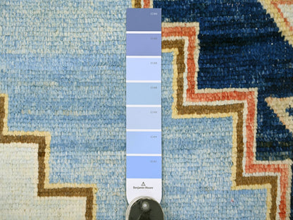 Blue 10'0" x 13'8" Tribal & Geometric Hand knotted Wool Rug - Sku: O022497