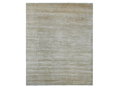 Brown 7'10" x 9'9" Modern and Contemporary Hand knotted Wool Rug - Sku: O022498
