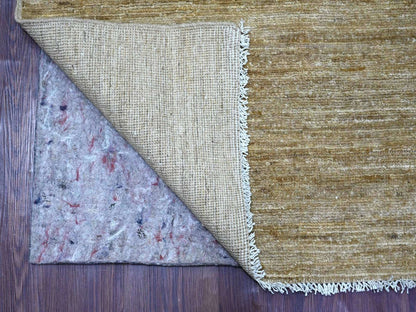 Brown 7'10" x 9'9" Modern and Contemporary Hand knotted Wool Rug - Sku: O022498