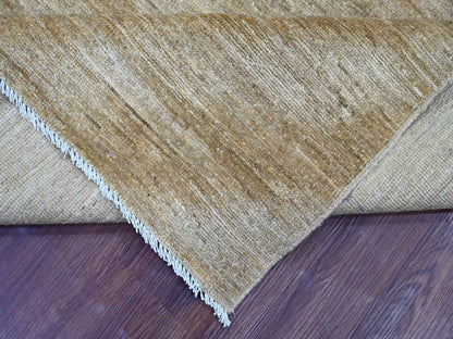 Brown 7'10" x 9'9" Modern and Contemporary Hand knotted Wool Rug - Sku: O022498